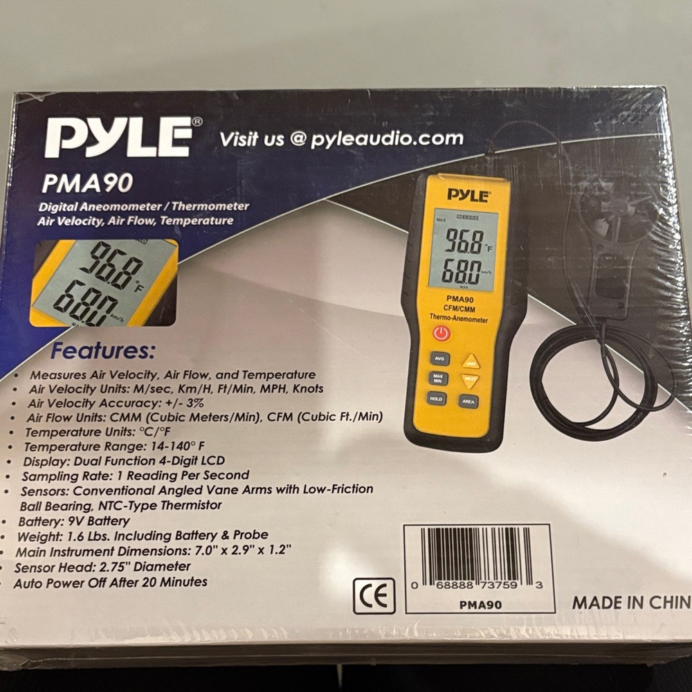 Pyle Digital Anemometer Thermometer